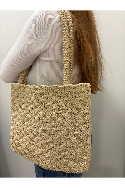 Passionis Jewelry Paper Strap Hand-Knitted Stylish and Useful Shoulder Bag