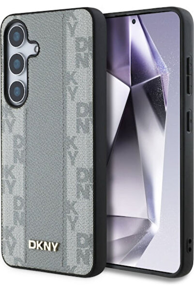 Dkny Δερμάτινη Πίσω Θήκη με Καρό Σχέδιο, Γκρι (Galaxy S25) Κωδικός: DKHMS25SP...
