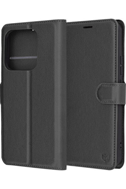 Techsuit Folio Wallet Leather Black (Redmi Note 14 4G)