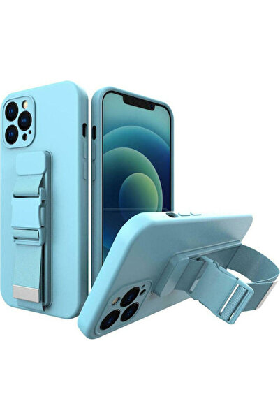 Hurtel Σιλικόνη Πίσω Κάλυψης με Σχοινί 1mm Μπλε (iPhone 11 Pro Max)