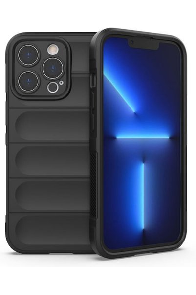 Hurtel Magic Shield Back Cover Silicone Black (iPhone 13 Pro)