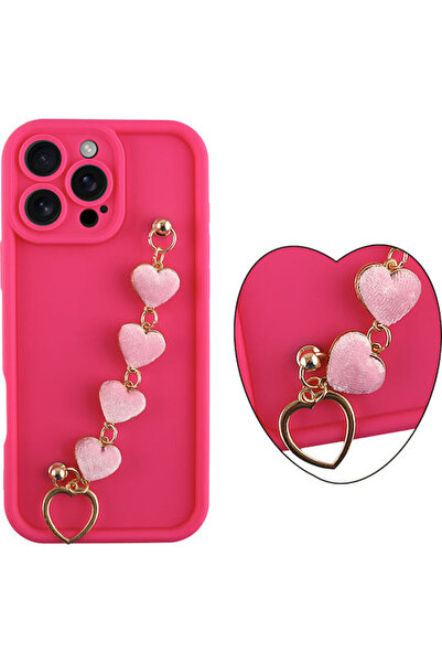 Other Volte-Tel Hearts Πίσω Θήκη Σιλικόνης με Λουράκι Ροζ (iPhone 16 Pro) Κωδ...