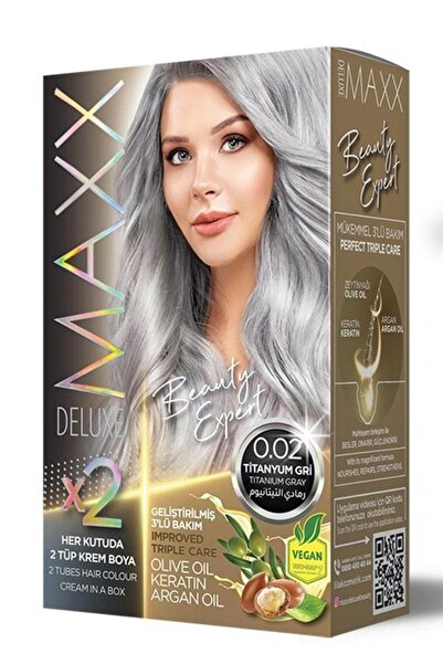 MAXX DELUXE Χρώμα Μαλλιών 0.02 ΓΚΡΙ ΤΙΤΑΝΙΟΥ