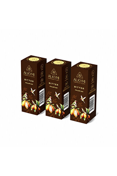 ALKYMI Vegan Bitter Pralin Bar 3’lü Paket ( 50 G x 3 adet)