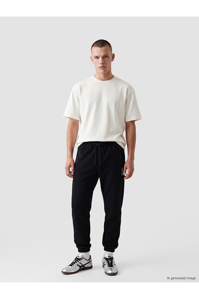 LC Waikiki Black Regular Fit Men's Jogger Sweatpants
