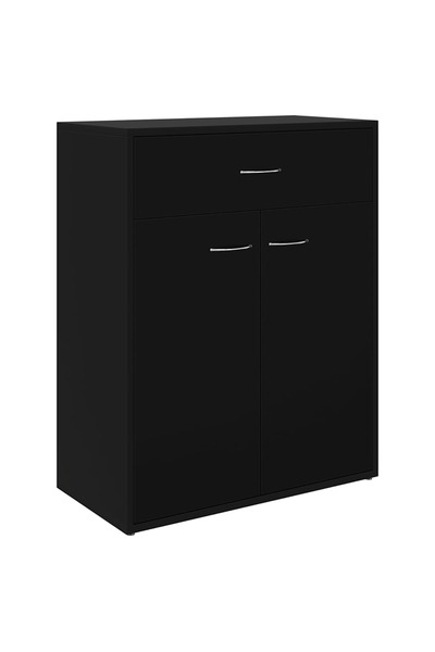 vidaxl Dulap, negru, 60x30x75 cm, lemn prelucrat