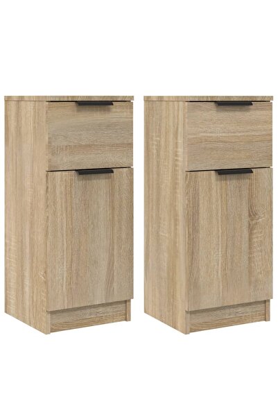 vidaxl Dulapuri, 2 buc., stejar sonoma, 30x30x70 cm, lemn compozit