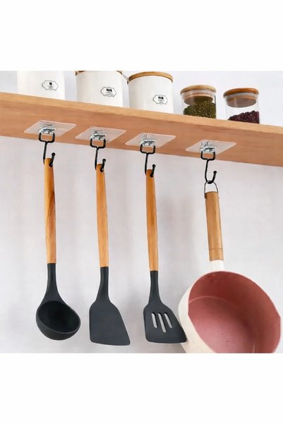 Roichil 5-Piece Transparent Adhesive Wall Hanger – Strong Load-Bearing Capacity, No Drilling Required