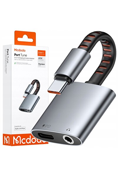 Mcdodo Adaptor USB-C la USB-C + Cablu OTG cu mini jack de 3,5 mm