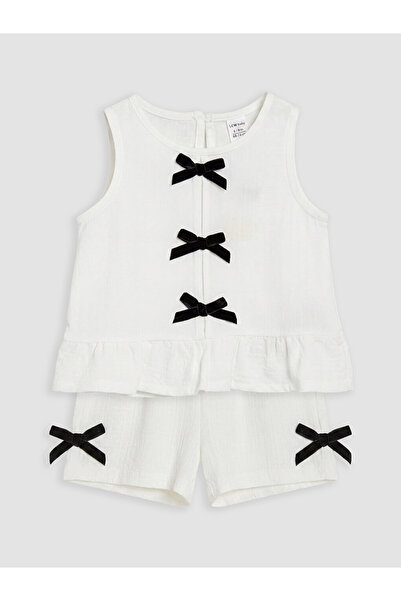 LC Waikiki Esvab • Modern & Distinctive Bow Detail Baby Girl Set