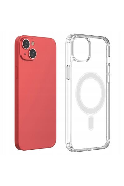 Hurtel Husă magnetică transparentă pentru iPhone 15 Plus cu MagSafe
