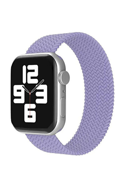 OEM Λουράκι Apple Watch 42 44 45 49mm Πλεκτό Solo Loop S Ανοιχτό Μωβ