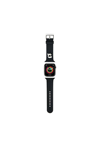 Karl Lagerfeld Karl Λουράκι Κεφαλής Σιλικόνης Μαύρο (Apple Watch 42/44/45/49)