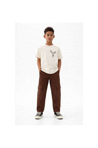 CİCHLİD Men's Seasonal Gabardine Pants with Back Detail T-Shirt