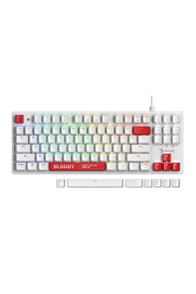A4 Tech A4TECH BLOODY S310N FIRE WHITE TKL RED SWITCH MEKANİK GAMING KLAVYE-W...