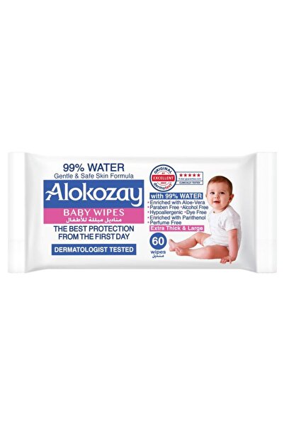 Alokozay Baby Wipes 99% Water 60S