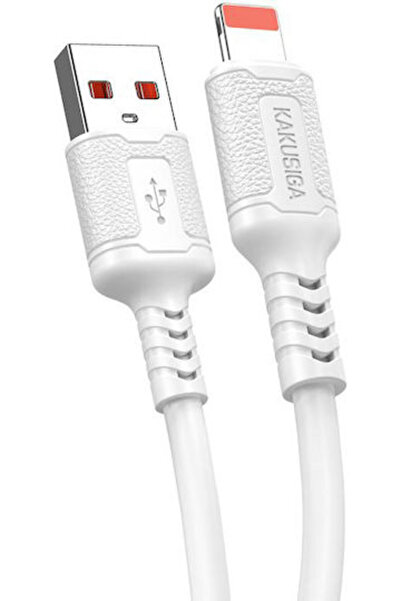 KAKUSİGA Καλώδιο USB-A σε Lightning Λευκό 1μ (KSC-984-L-WH)