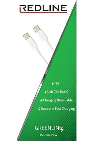 Redline Καλώδιο USB 2.0 USB-C αρσενικό - USB-C Λευκό 1μ (REDLINE.FAST.CC1MW)