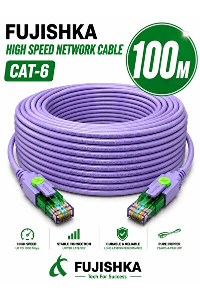 FUJISHKA High Speed CAT6 Ethernet Cable 100M - RJ45 LAN Cable for Router, Mod...