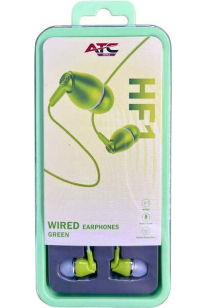 ATC Hfr1 Ενδοωτικά ακουστικά handsfree με βύσμα 3.5mm Πράσινα