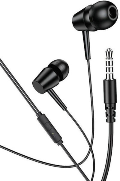 KAKUSİGA KSC-1303-BK Ενδοωτικά ακουστικά handsfree με βύσμα 3.5mm, Μαύρο