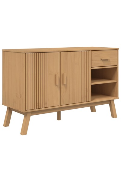 vidaxl Dulap "OLDEN", maro, 114x43x73,5 cm, lemn masiv pin