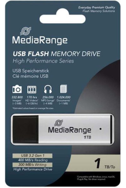 MediaRange 1.0TB USB 3.2 Στικάκι USB Μαύρο