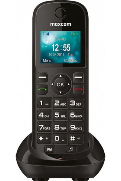 MAXCOM MM35D SE Κινητό τηλέφωνο μονής SIM με μεγάλα πλήκτρα, Μαύρο