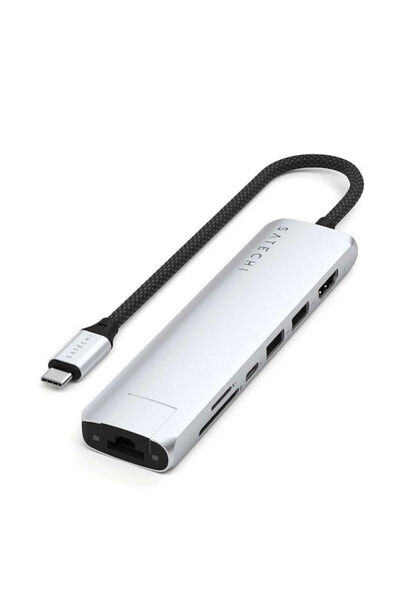 Satechi Σταθμός σύνδεσης USB-C με HDMI 4K PD Ethernet Ασημί (ST-P7SS)