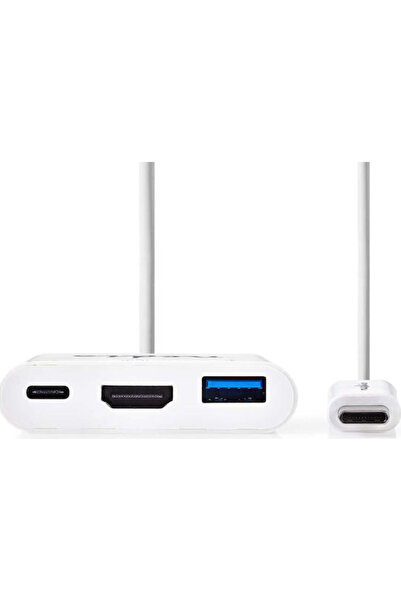 Nedis Σταθμός σύνδεσης USB-C με HDMI 4K PD Λευκό (CCGP64765WT02)