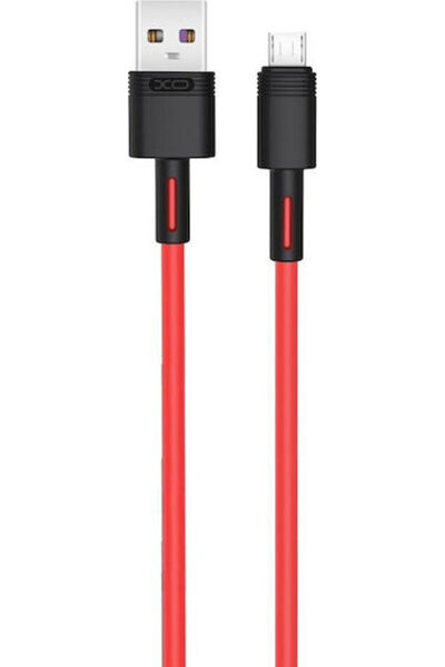 Xo Καλώδιο USB 2.0 σε micro USB, κανονικό, 1μ, κόκκινο