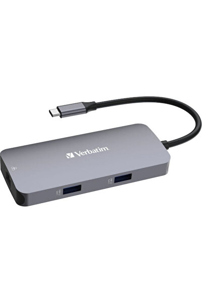 Verbatim USB-C Pro CMH-05 Σταθμός σύνδεσης USB-C με HDMI 4K PD Ethernet Γκρι