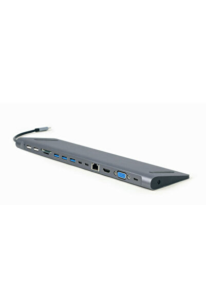 Gembird Σταθμός σύνδεσης USB-C με HDMI 4K PD Ethernet Γκρι (A-CM-COMBO9-01)