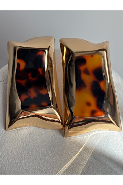 BHR AKSESUAR Gold Color Big Kay Kay Earrings (6.3 cm)