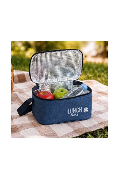 OEM Geanta Izoterma Blue Jean cu Fermoar 21x12x14cm - 4L, Ideal pentru Utiliz...