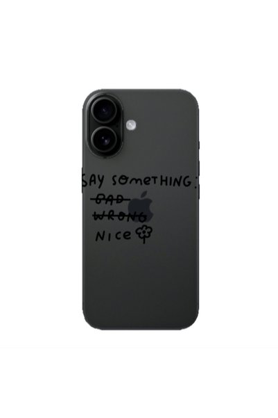 Other Apple Iphone 16 plus Say Something Transparent Silicone TPU Θήκη