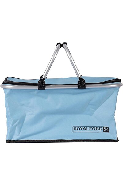 ROYALFORD 30L Insulated Picnic and Grocery Basket - RF11375, Multi-purpose, Blue
