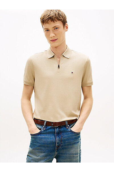 Tommy Hilfiger Men's Interlock Zip Regular Polo T-Shirt