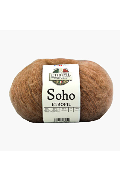 Etrofil Soho pređa za pletenje Burnt Earth 55% Super Kid Mohair 23% Organska ...