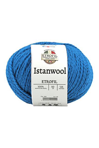 Etrofil Istanwool Knitting Yarn Tropik Blue 100% Turkish Wool 50g 125m (75420)