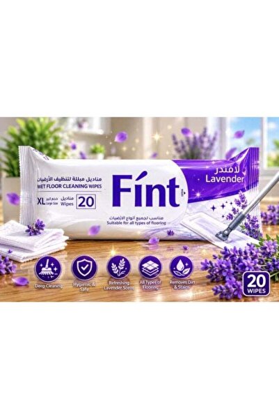 fintex عبوة مناديل مبللة لتنظيف الأرضيات برائحة اللافندر، 20 قطعة في عبوة واح...