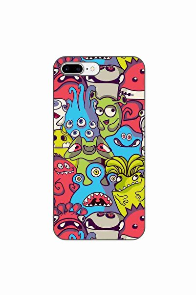 OEM Husa compatibila cu Apple iPhone 7 Plus, 8 Plus Silicon Gel Tpu Model Squ...