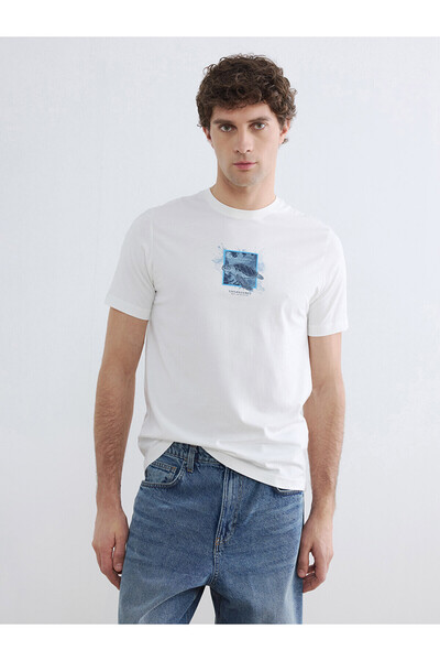 LC Waikiki Peak New Season Crew Neck Printed Men's T-Shirt