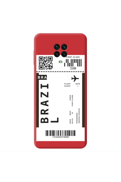 Other Xiaomi Redmi Note 9 Pro Brazil BRA Red Colored Silicone TPU Θήκη
