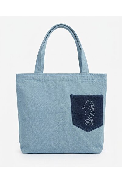 ENZİM JEANS Large Size Denim Bag