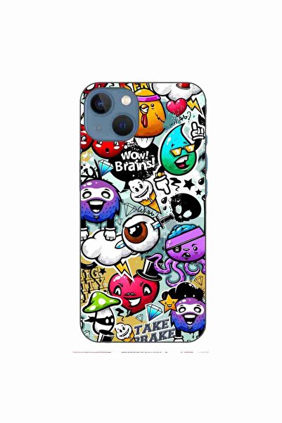 OEM Husa compatibila cu Apple iPhone 13 Silicon Gel Tpu Model Pop Art Graffiti