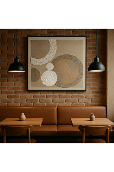 bity thok Modern Wall Art Design Circle Embossed Panel 100X100