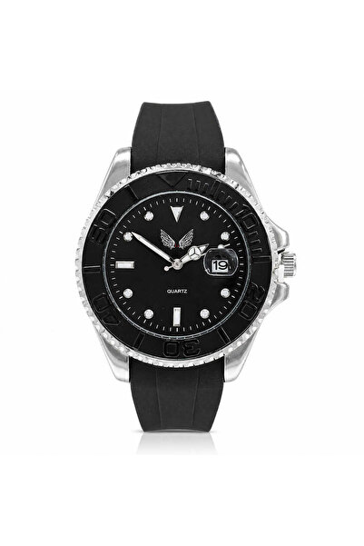 Watch Men's casual watch Ulysses black silicone quartz UB57