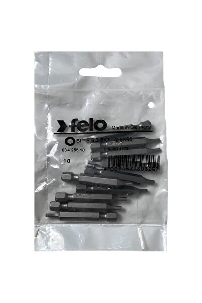 FELO Set 10 biti seria Industrial profil HEX, E6.3, HX2.5, 50mm
