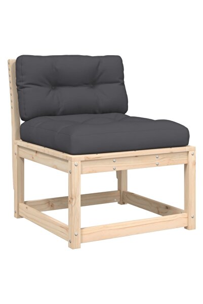 vidaxl Garden sofa with cushions, solid pine wood